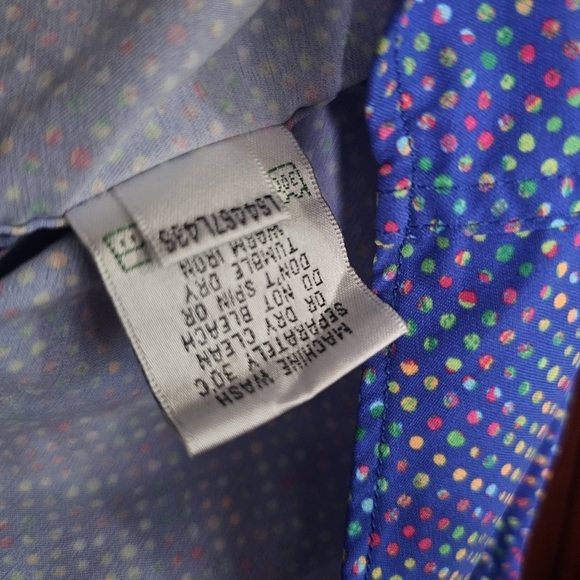 Bugatchi Blue Dotted Multi Color Shirt - Picture 9 of 13